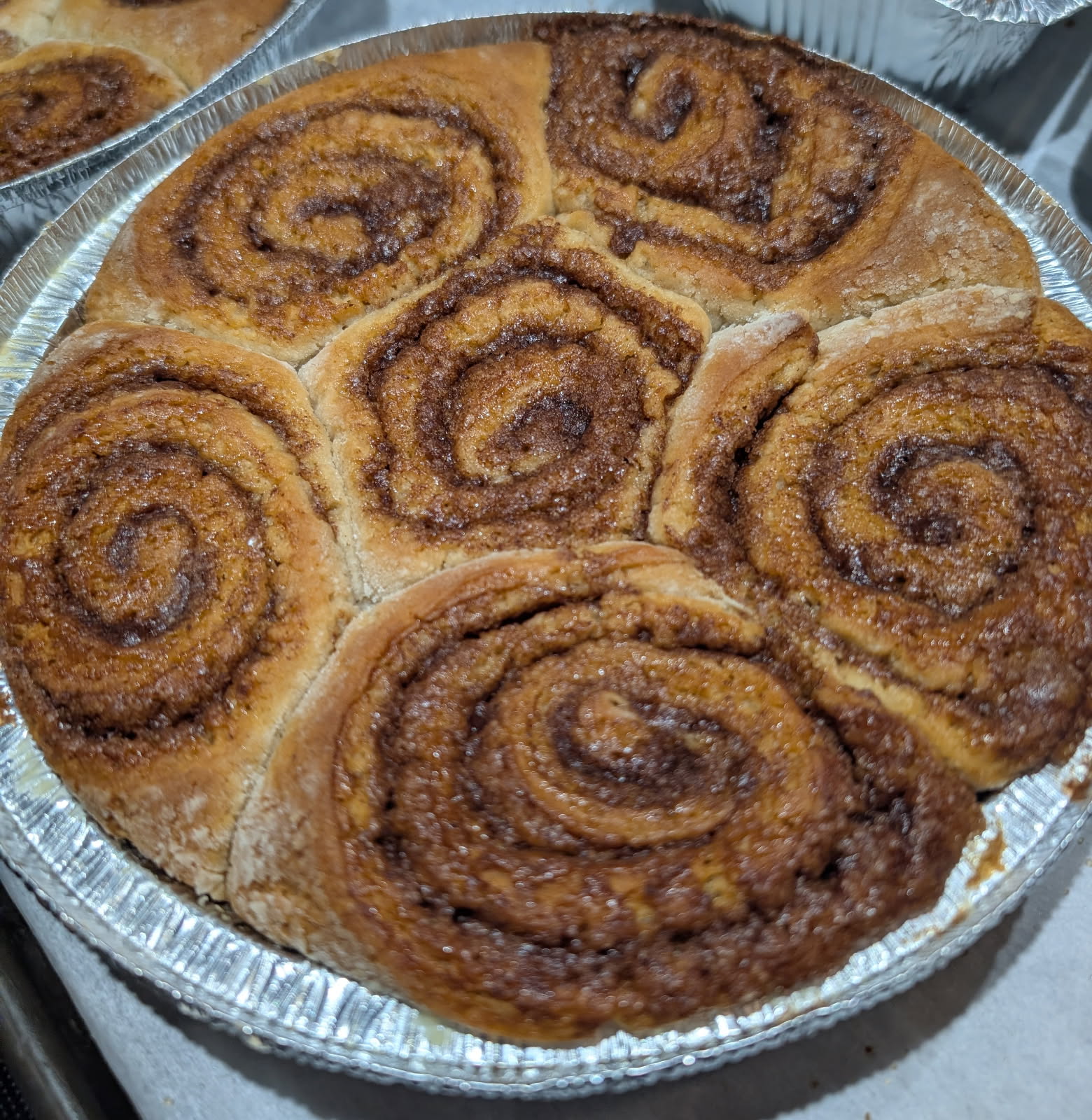 Cinnamon Rolls (6 Pack), gluten-free, dairy-free, and nut-free, baked in Red Deer
